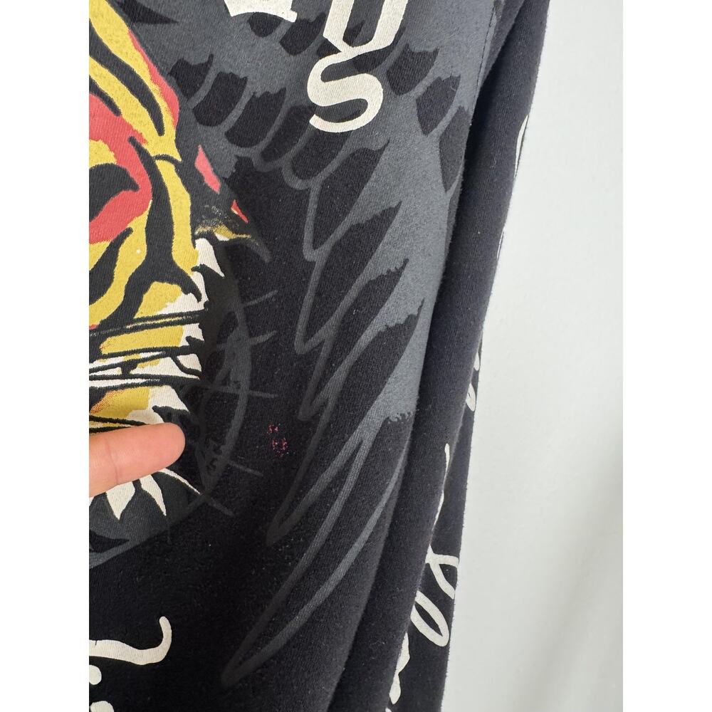 Ed Hardy Sweatshirt Adults Men Medium Black Tiger Graphic Pullover Tattoo - Picture 6 of 14
